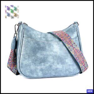 Vegan Leather Crossbody Bag Adjustable Strap Spacious Chic Minimal Purse